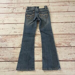 Rock & Roll Jeans Girls 7 Blue Low‎ Rise Flared Western Pants Blue